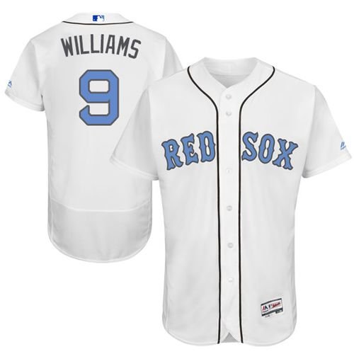 Boston Red Sox #9 Ted Williams White Flexbase Collection 2016 Father's Day Stitched MLB Jersey