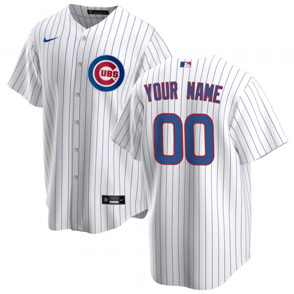 Men's Chicago Cubs Nike White Home Replica Custom Jersey