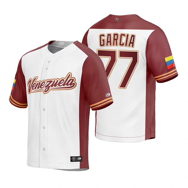 Venezuela Baseball Luis Garcia White 2023 World Baseball Classic Replica Jersey