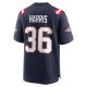 Men's New England Patriots Kevin Harris Nike Navy Game Player Jersey