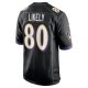 Men's Baltimore Ravens Isaiah Likely Nike Black Alternate Game Jersey