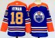 Men's #18 Zach Hyman Edmonton Oilers Blue And Orange City Edition Jersey