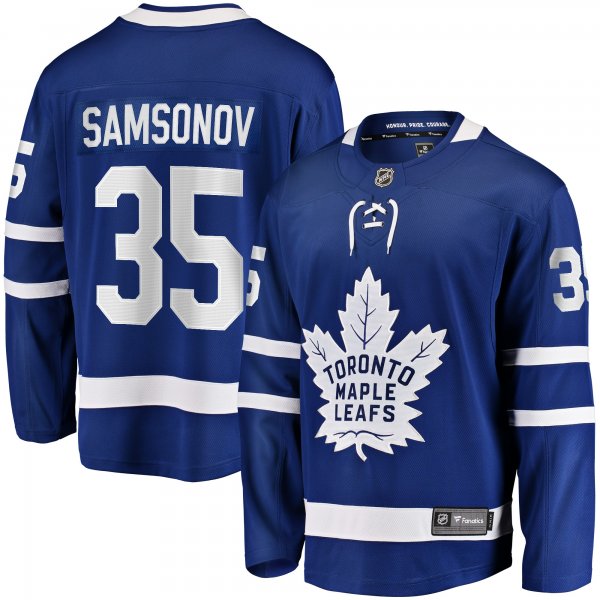 Men's Toronto Maple Leafs Ilya Samsonov Fanatics Blue Home Breakaway Player Jersey