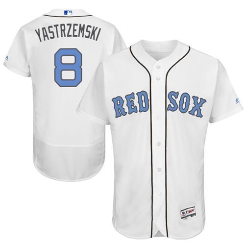 Boston Red Sox #8 Carl Yastrzemski White Flexbase Collection 2016 Father's Day Stitched MLB Jersey