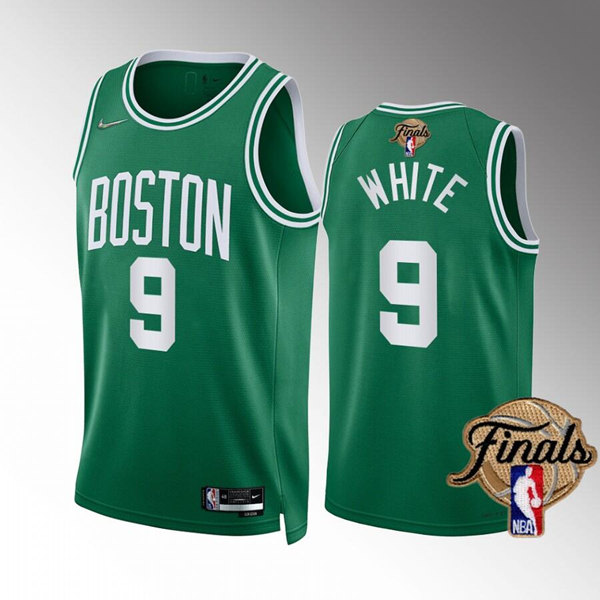 Men's Boston Celtics #9 Derrick White Green 2022 Finals Stitched NBA Jersey