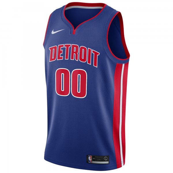 Men's Detroit Pistons Nike Blue Swingman Custom Jersey - Icon Edition