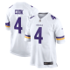 Men's Minnesota Vikings #4 Dalvin Cook Nike White Game NFL Jersey