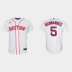 Youth Boston Red Sox #5 Enrique Hernandez White 2021 Patriots' Day MLB Jersey