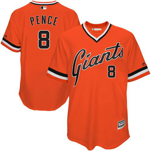 San Francisco Giants #8 Hunter Pence Orange 1978 Turn Back The Clock Stitched MLB jerseys