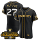 Men's Houston Astros #27 Jose Altuve 2023 Space City Champions Flex Base Black Golden Jersey