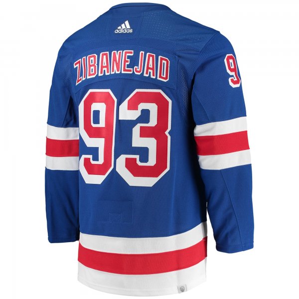 Men's New York Rangers Mika Zibanejad adidas Blue Home Primegreen Player Jersey