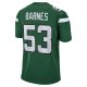 Men's New York Jets Zaire Barnes Nike Gotham Green  Game Jersey