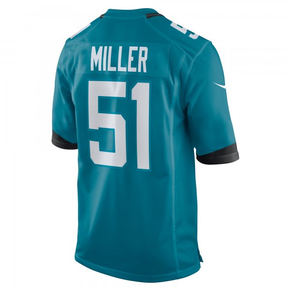 Men's Jacksonville Jaguars Ventrell Miller Nike  Teal  Game Jersey