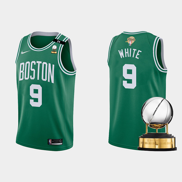 Men's Boston Celtics 2022 Eastern Conference Champions Derrick White #9 Kelly Green Icon Jersey Kelly Green