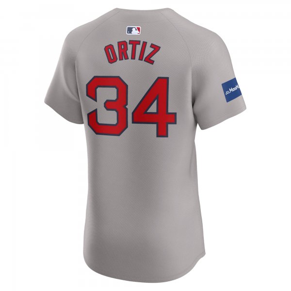 Men's Boston Red Sox David Ortiz Nike Gray Road Elite Player Jersey