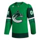 Men's Vancouver Canucks  adidas Kelly Green St. Patrick's Day Custom Jersey