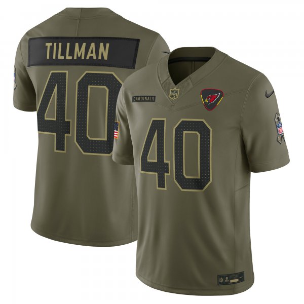 Men's #40 Pat Tillman Arizona Cardinals Nike 2025 Salute to Service Retired Limited Olive Jersey