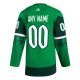 Men's Vancouver Canucks  adidas Kelly Green St. Patrick's Day Custom Jersey