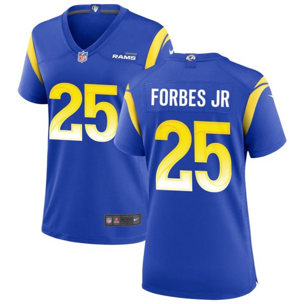 Women Nike #25 Emmanuel Forbes Jr. Royal Los Angeles Rams Game Player Jersey