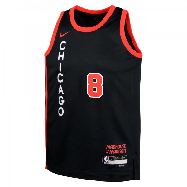 Youth Chicago Bulls Zach LaVine Nike Black  Swingman Replica Jersey - City Edition