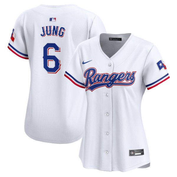 Women's Texas Rangers #6 Josh Jung Nike White Home Limited Player Jersey