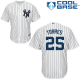 New York Yankees #25 Gleyber Torres White Strip New Cool Base Stitched MLB Jersey