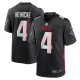 Men's #4 Taylor Heinicke Atlanta Falcons Nike Limited Player Black Jersey