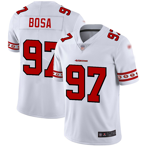 San Francisco 49ers #97 Nick Bosa White Men's Stitched NFL Limited Team Logo Fashion Jersey