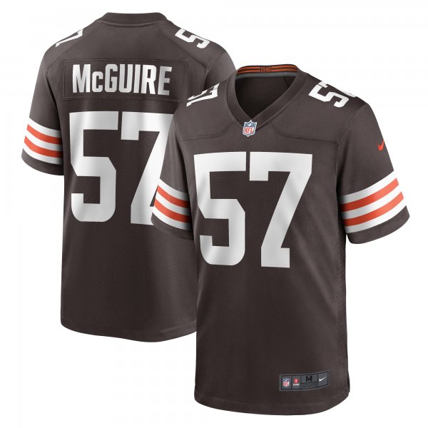 Men's Cleveland Browns Isaiah McGuire Nike  Brown Team Game Jersey