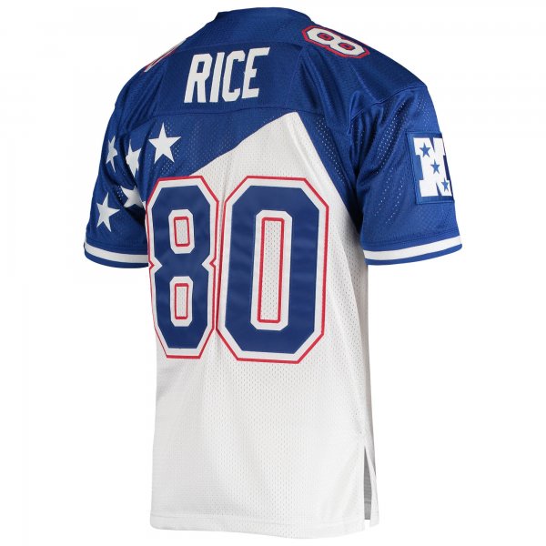 Men's NFC Jerry Rice Mitchell & Ness White/Blue 1994 Pro Bowl Jersey