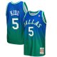 Men's Dallas Mavericks Jason Kidd Mitchell & Ness Green/Navy 1994/95 Hardwood Classics Fadeaway Swingman Player Jersey