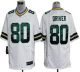 Nike Green Bay Packers #80 Donald Driver White Men's Stitched NFL Game Jersey