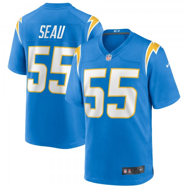 Men's Los Angeles Chargers Junior Seau Nike Powder Blue Game Retired Player Jersey