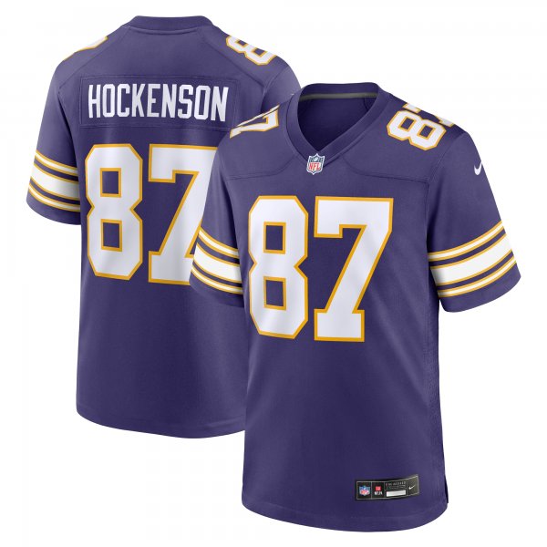 Men's Minnesota Vikings T.J. Hockenson Nike Purple Classic Player Game Jersey