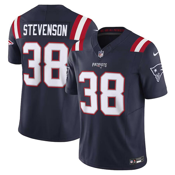 Youth New England Patriots #38 Rhamondre Stevenson Nike Navy Vapor F.U.S.E. Limited Jersey