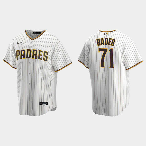 Men's San Diego Padres #71 Josh Hader Cool Base Home MLB Jersey - White Brown