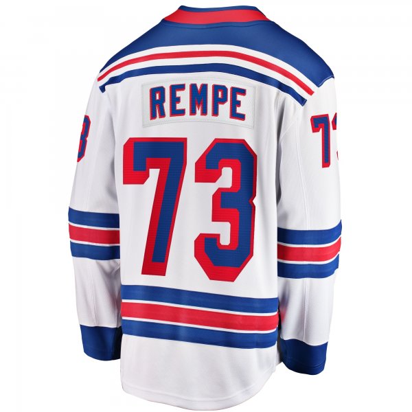 Men's New York Rangers Matt Rempe Fanatics White Away Premier Breakaway Player Jersey