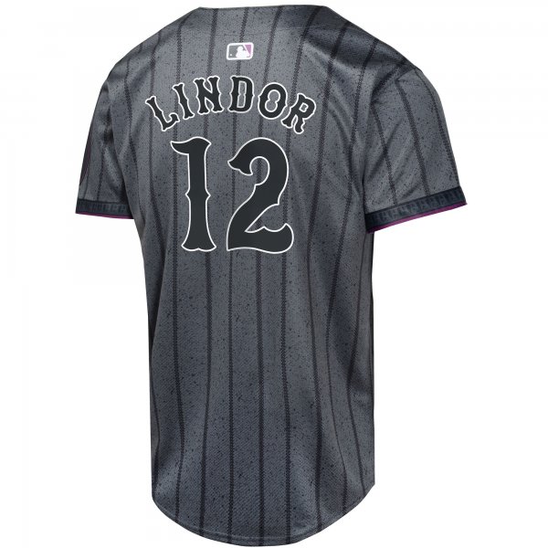 Youth New York Mets Francisco Lindor Nike Graphite 2024 City Connect Limited Player Jersey