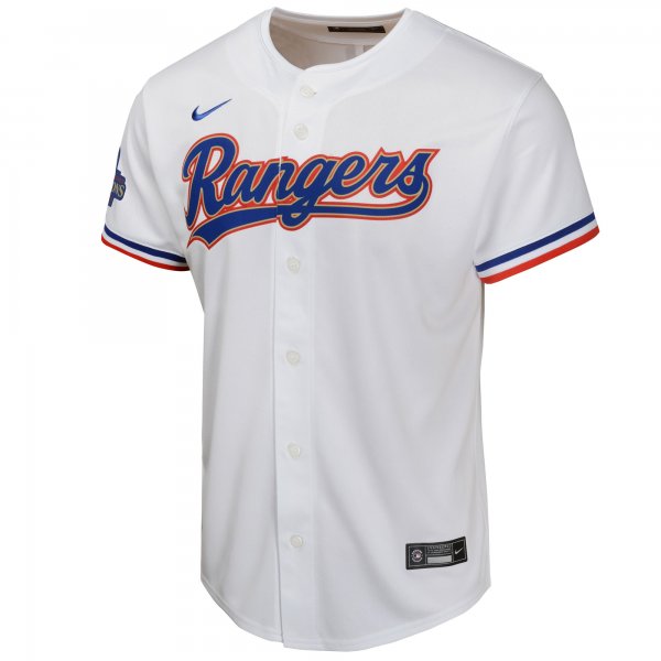 Youth Texas Rangers Corey Seager Nike White 2024 Gold Collection Limited Player Jersey