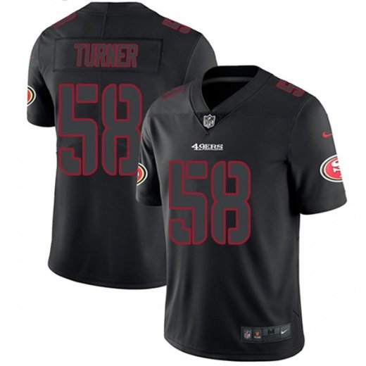 Men's Nike San Francisco 49ers #58 Keena Turner Limited Black Impact NFL Jersey