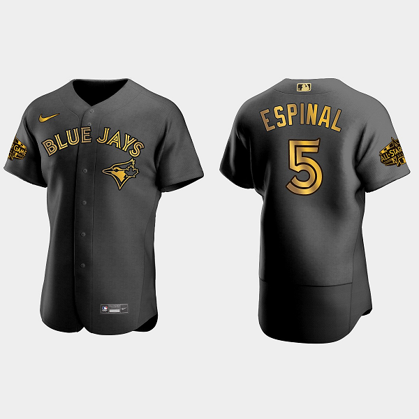 Men's Toronto Blue Jays #5 Santiago Espinal 2022 MLB All-Star Game Flex Base Jersey - Black