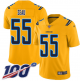 Men's Nike Los Angeles Chargers #55 Junior Seau Limited Gold Inverted Legend 100th Season Football Jersey