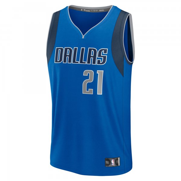 Men's Dallas Mavericks Daniel Gafford Fanatics Blue Fast Break Player Jersey - Icon Edition