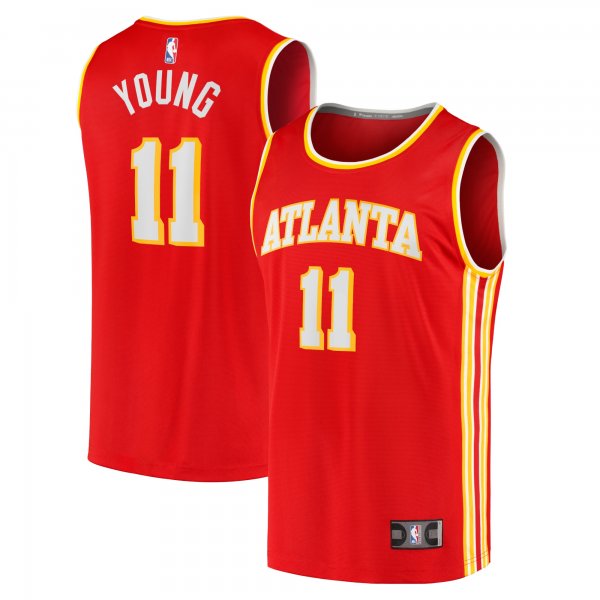 Men's Atlanta Hawks Trae Young Fanatics Red Fast Break Replica Jersey - Icon Edition