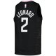 Youth LA Clippers Kawhi Leonard Jordan Brand Black 2020/21 Swingman Player Jersey - Statement Edition