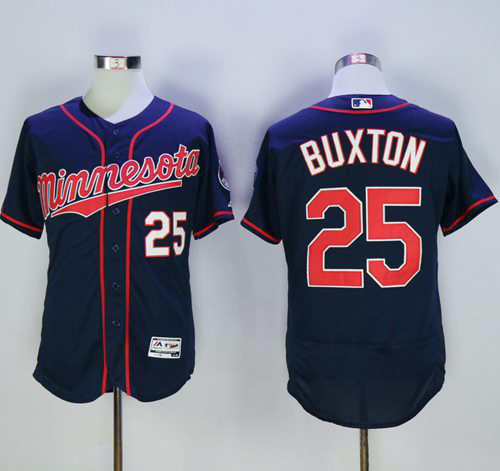 Minnesota Twins #25 Byron Buxton Navy Blue Flexbase Collection Stitched MLB Jersey