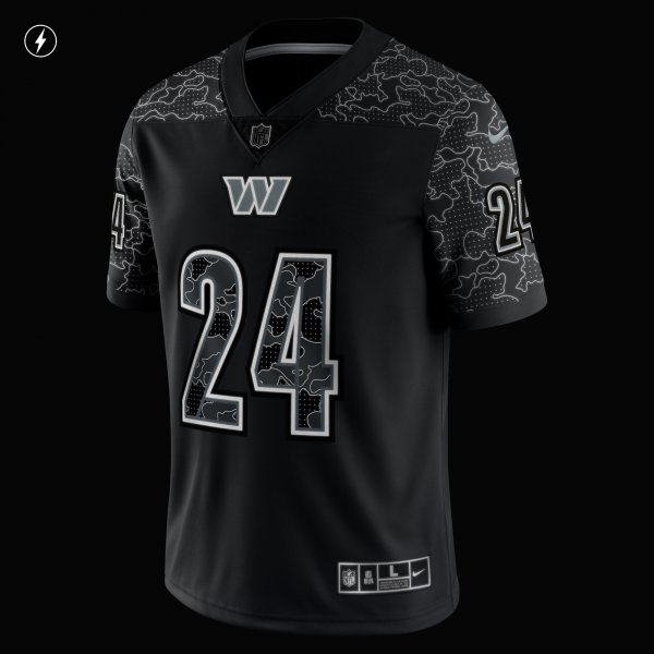 Men's Washington Commanders Antonio Gibson Nike Black RFLCTV Limited Jersey