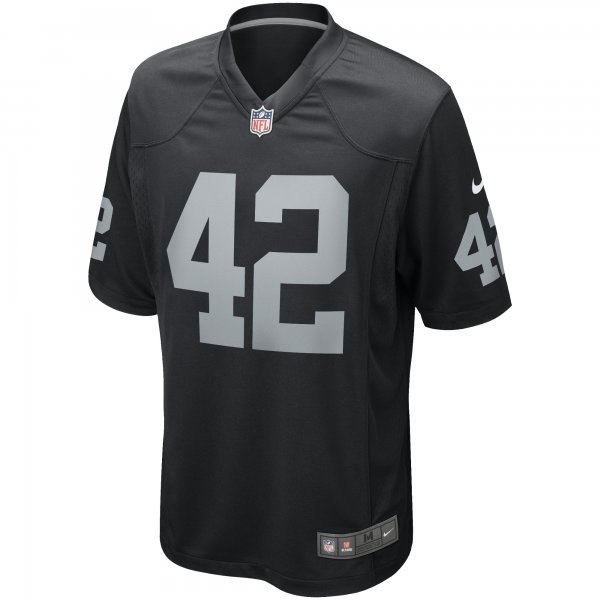 Men's Las Vegas Raiders Ronnie Lott Nike Black Game Retired Player Jersey