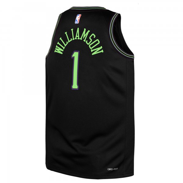 Youth New Orleans Pelicans Zion Williamson Nike Black  Swingman Replica Jersey - City Edition