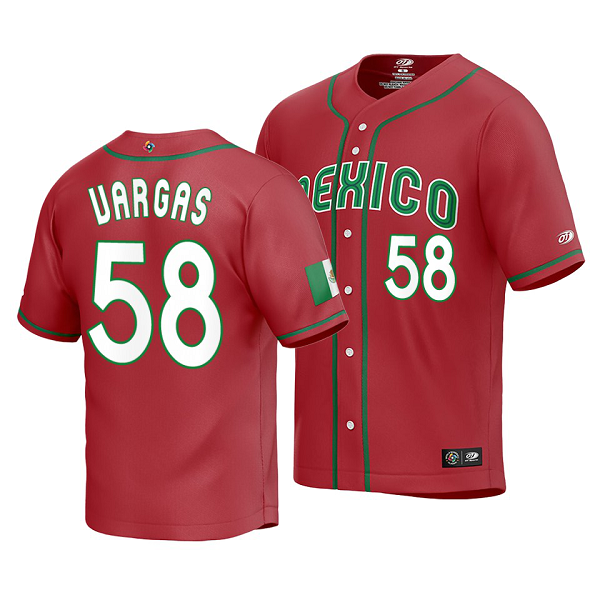 Mexico Baseball Cesar Vargas 2023 World Baseball Classic Red Replica Jersey